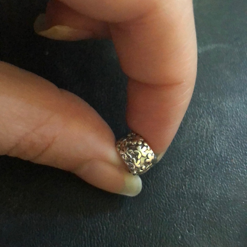 PANDORA Silver Daisy Flowers Clip